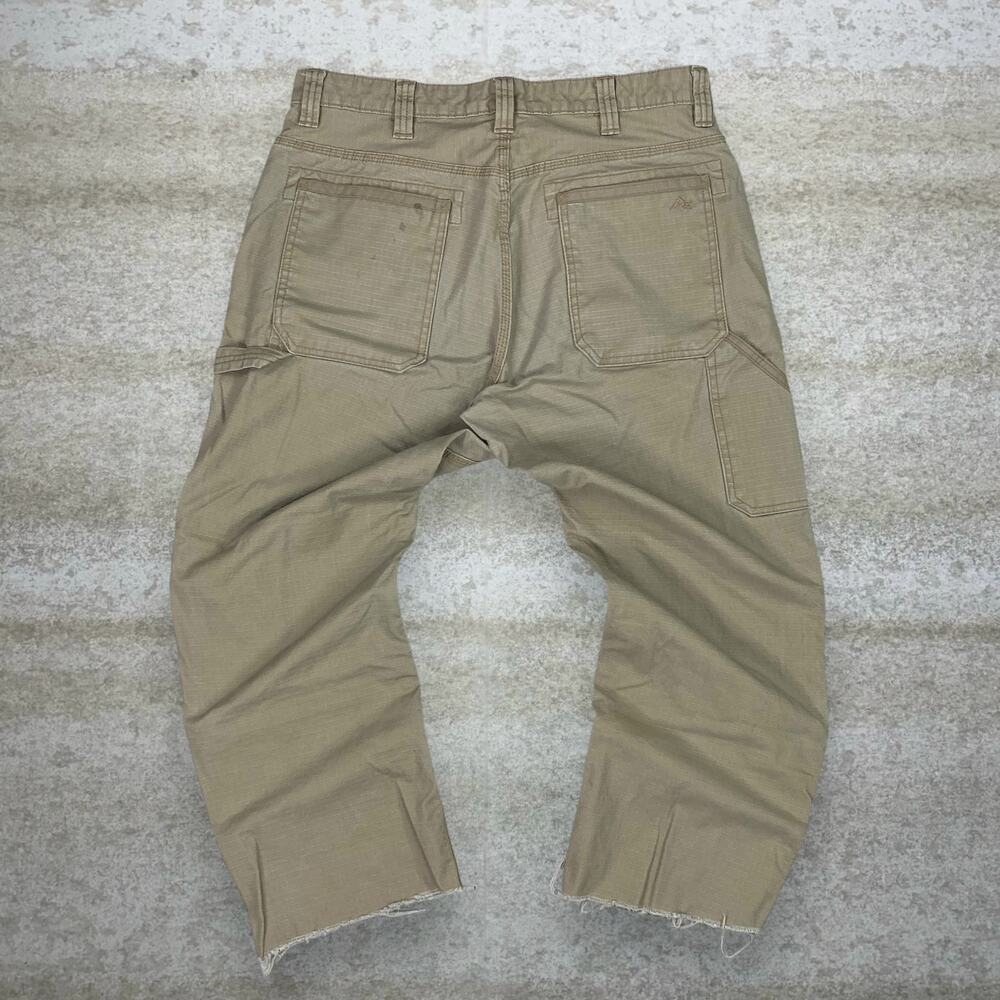 Vintage Y2K Ridgecut Carpenter Pants 36x28 Baggy Wide Leg Fit Tan Distressed